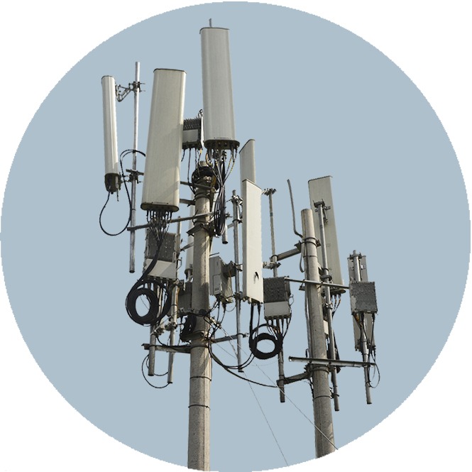 Опора сотовой связи 29.1 метров с молниеотводом