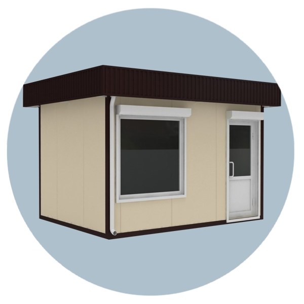 Торговый киоск с рекламным коробом 4000х2400 мм