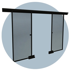 Решётка пулерассеивающая антивандальная откатная