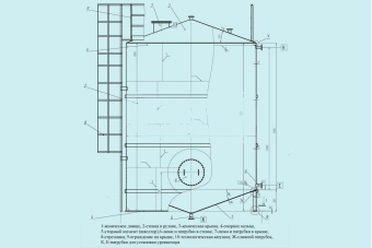Чертеж Резервуар вертикальный РВС 75 м3